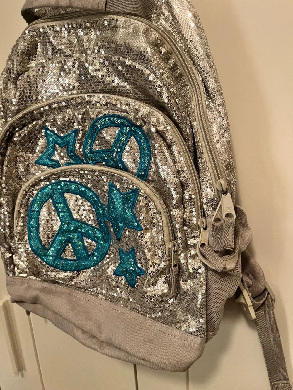 children’s sequin sparkly blue silver backpack, the children’s place